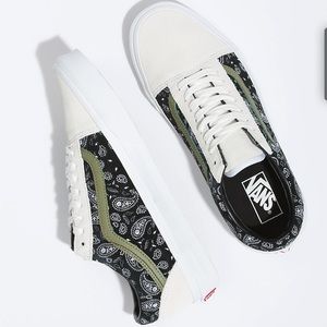 NWT Vans old skool paisley suede white/black